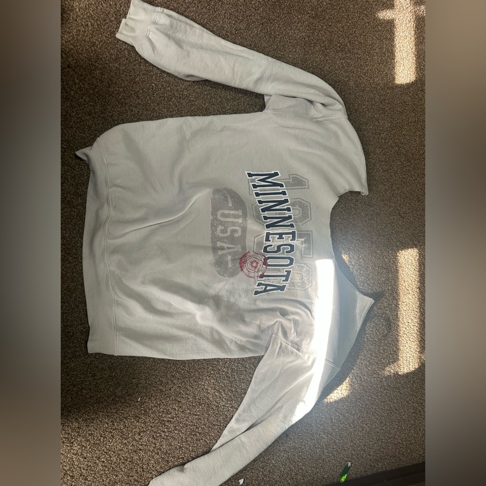 Off the shoulder Minnesota sweater